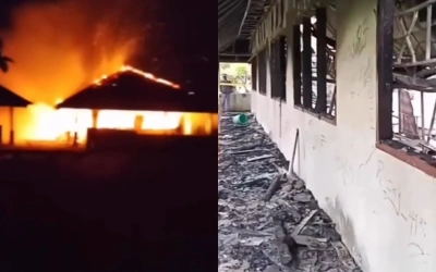 Diduga Kesal Kehilangan HP, Siswa Bakar Asrama SMA di Mimika